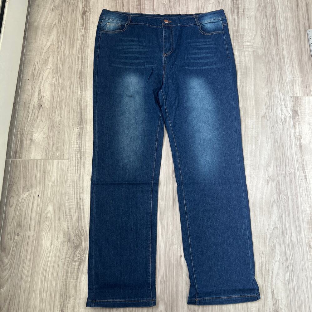 Women's Straight Leg Blue Jeans Size W38 L30